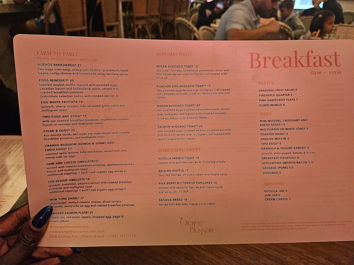 Orange Blossom Menu - Image 2